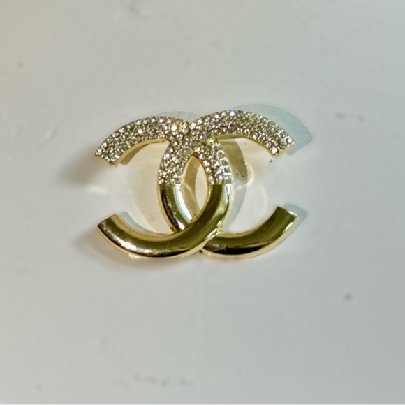 CHANEL Sparkling Gold and Silver Brooch - Picture 1 of 5